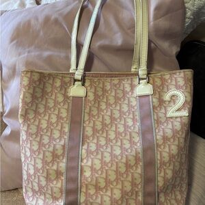 Vintage Christian Dior Designer Tote Bag
